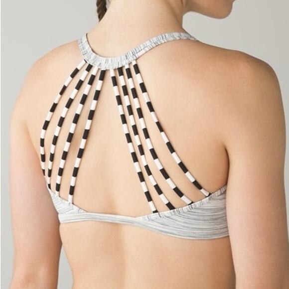 lululemon athletica Other - Lululemon Lighten Up Bra Space Dye Camo White Silver Spoon Size 4
